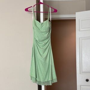 City Triangles Sparkling Light Green Midi Dress